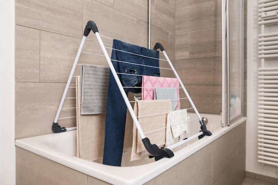 Vileda Acrobath Folding Floor Metallic Clothes Drying Rack with 10m Hanging Length