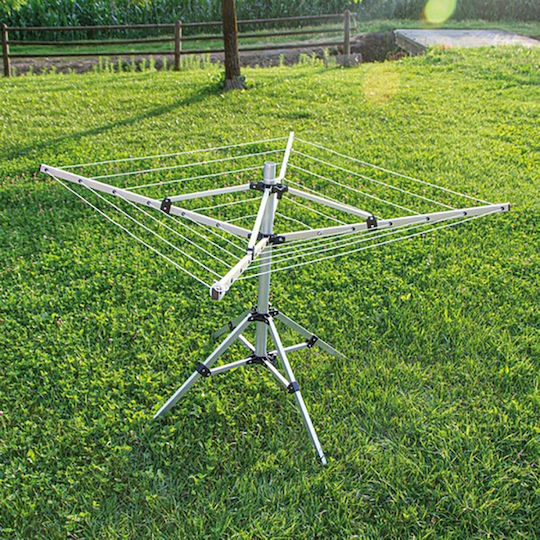 Lampa Folding Floor Clothes Drying Rack Made of Aluminum with Hanging Length 15.5m