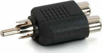 DeLock Converter RCA male to RCA 2x female 1pcs (84499)