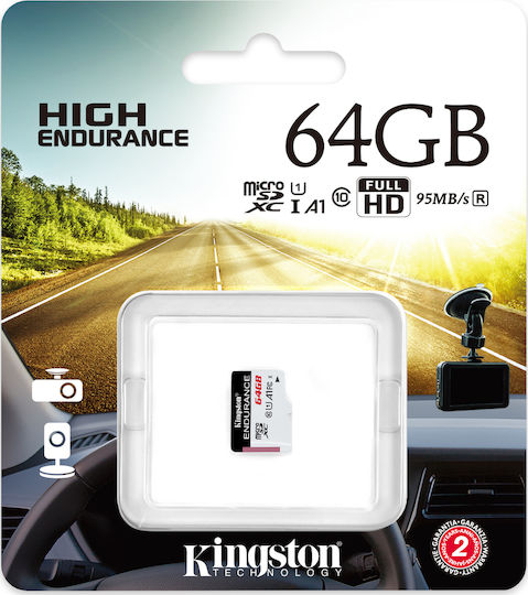 Kingston Endurance microSDXC 64GB U1 V10 A1 UHS-I 95MB/s