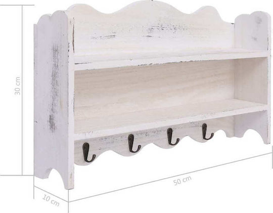 Raft Alb 50x10x30 cm