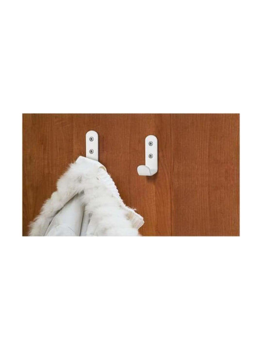 Inofix Metal Wall Hanger White 4.9x2x5.9cm