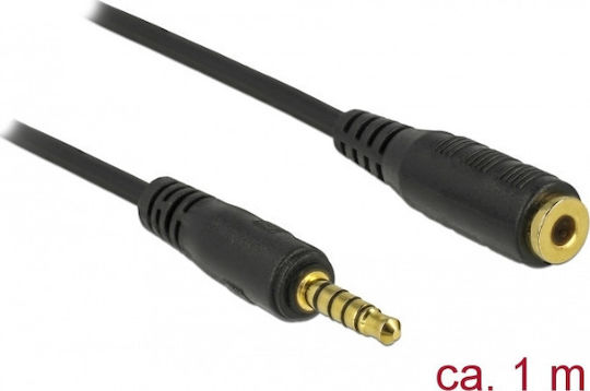 DeLock DeLock 3.5mm Male to 3.5mm Female Audio Cable Black 1m