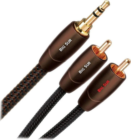 Audioquest Audio Cable 3.5mm Male - RCA Male Black 0.6m with Gold Plated Terminals Big Sur