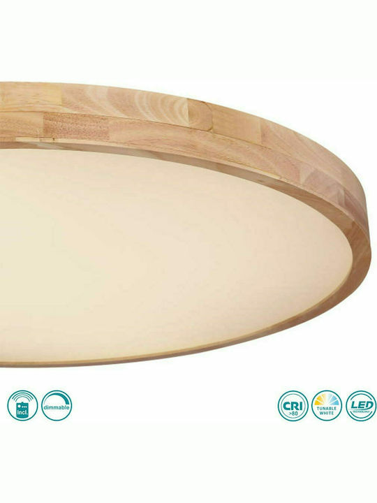 Globo Lighting Rainer Στρογγυλό Εξωτερικό LED Panel με Φως 80x80εκ.