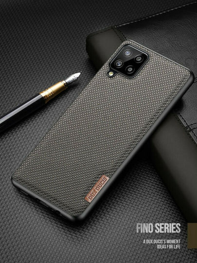 Dux Ducis Fino Back Cover Σιλικόνης / Υφασμάτινο με Λουράκι Χακί (Galaxy A12)