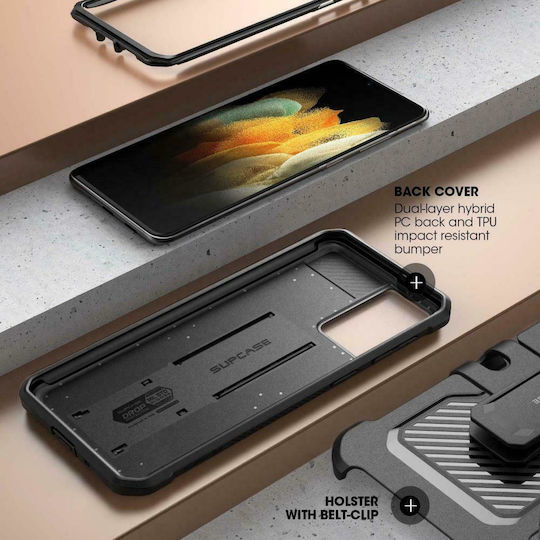 Supcase Unicorn Beetle Pro 360 Vollschutz Kunststoff 2mm Schwarz (Galaxy S21 Ultra 5G)