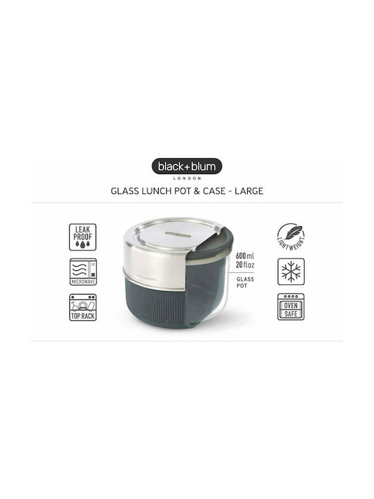 Black+Blum Δοχείο Φαγητού Γυάλινο Slate 600ml
