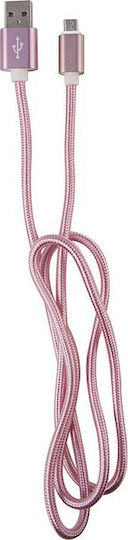 Braided USB 2.0 spre micro USB Cablu Rose Gold 1m (CAB-0037M) 1buc