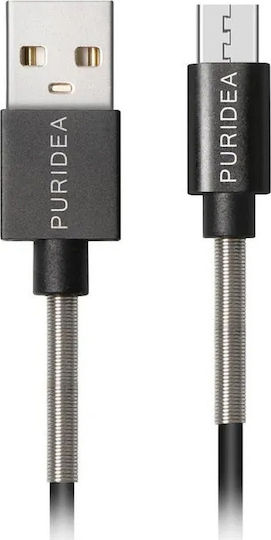 Puridea L18 Regulär USB 2.0 auf Micro-USB-Kabel Schwarz 0.2m 1Stück