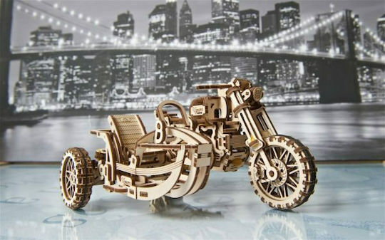 Ugears Jucărie de Construcție din Lemn Scrambler UGR-10 with Sidecar