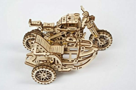 Ugears Jucărie de Construcție din Lemn Scrambler UGR-10 with Sidecar