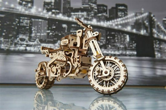 Ugears Jucărie de Construcție din Lemn Scrambler UGR-10 with Sidecar