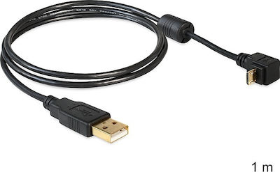 DeLock Winkel (90°) USB 2.0 auf Micro-USB-Kabel Schwarz 1m (83148) 1Stück