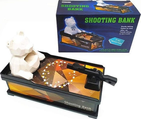 Game Bear Piggy Bank Coin Shooting Money Box Plastic Multicolored 23x9x14.5cm