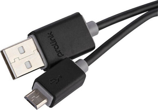 Prolink Regular USB 2.0 to micro USB Cable Μαύρο 1.5m (PB487-0150)