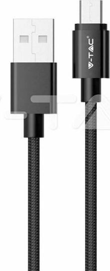 V-TAC Retractable to micro USB Cable Ασημί 1m (Silver)