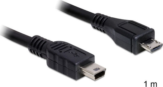 DeLock Regular USB 2.0 to micro USB Cable Μαύρο 1m (83177)