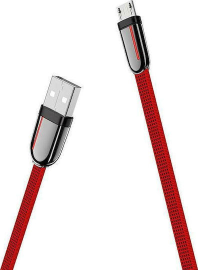 Hoco U74 Grand Braided USB 2.0 spre micro USB Cablu Roșu 1.2m (HC-U74MRD) 1buc