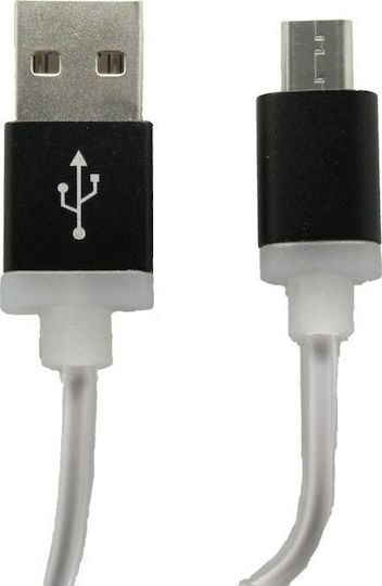 Forever LED USB 2.0 to micro USB Cable Clear 1m (00006685)