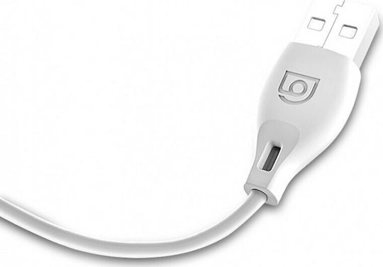 Dudao L4M Regular USB 2.0 to micro USB Cable Λευκό 2m 2.4A