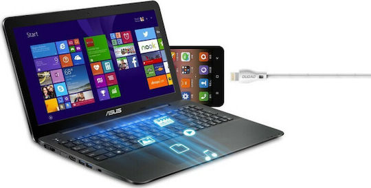 Dudao L4M Regular USB 2.0 to micro USB Cable Λευκό 2m 2.4A