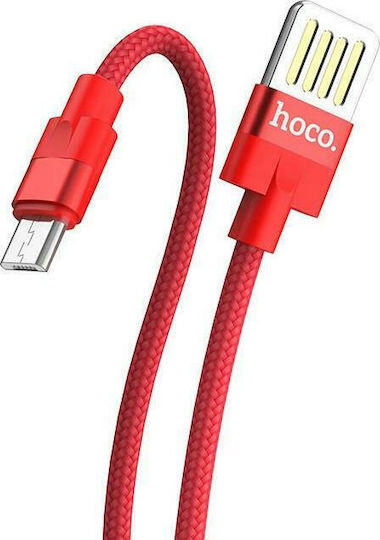 Hoco Braided USB 2.0 to micro USB Cable Κόκκινο 1.2m (HC-U55MRD)
