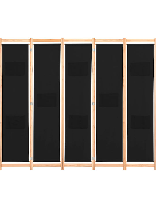 vidaXL Wooden Room Divider with 4 Panels 200x170cm