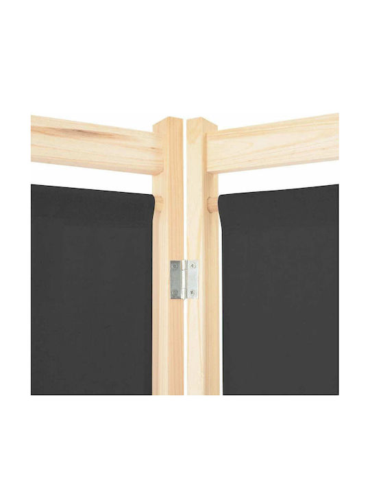 vidaXL Wooden Room Divider with 4 Panels 160x170cm