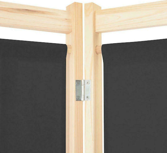 vidaXL Decorative Room Divider Wooden with 4 Panels 200x170cm