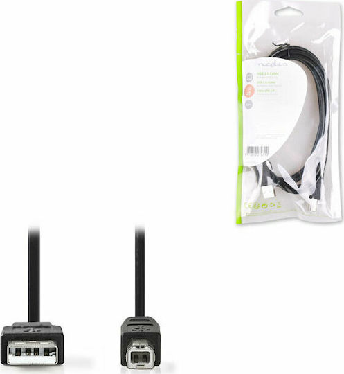 Nedis USB 2.0 Кабел USB-A мъжки - USB-B мъжки Черен 2м CCGP60100BK20