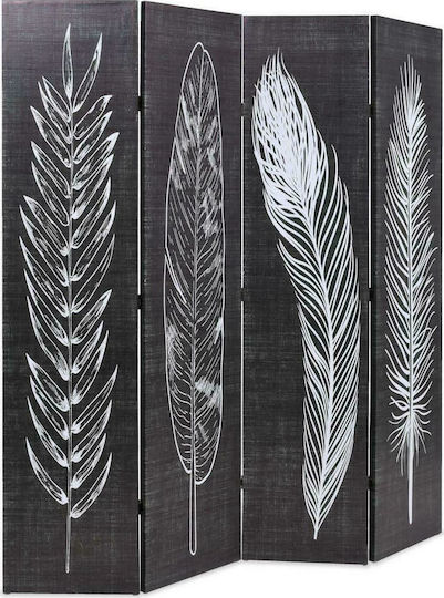 vidaXL Decorative Room Divider made of Canvas with 4 Panels 160x170cm