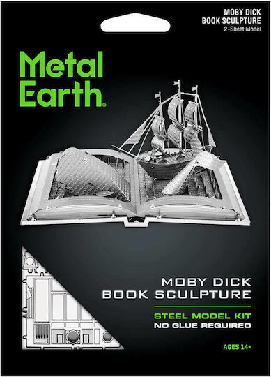 Fascinations Moby Dick Book Метал Фигура за Моделизъм Сребрист 8.8x5.5x4.5см.