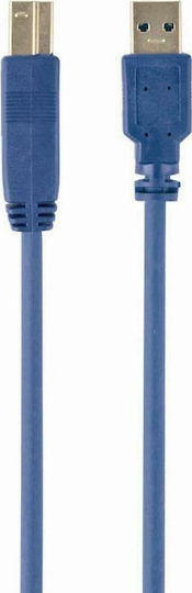 Cablexpert 0.5m USB 3.0 Cable A-Male to B-Male Blue (CCP-USB3-AMBM-0.5M)