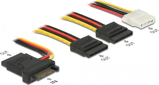 DeLock 15-Pin Sata - 4-Pin Floppy Cable 0.2m Multicolour 60171