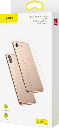 Baseus Back Film Full Back Tempered Glass for iPhone XR Transparent