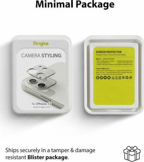 Ringke Styling Προστασία Κάμερας Μεταλλικό Πλαίσιο Ασημί για το iPhone 12