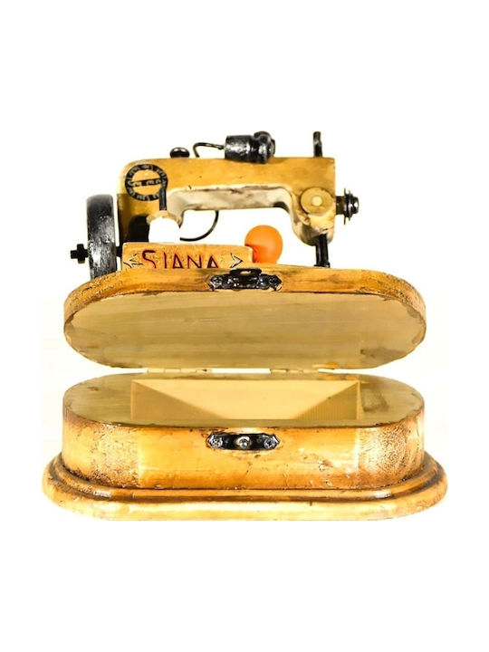 SP Souliotis Vintage Wooden Miniature Sewing Machine 14x7x13cm