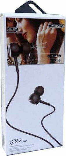 Treqa EP-718 In-ear Handsfree Ακουστικά με Βύσμα 3.5mm Μαύρο