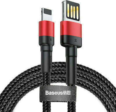 Baseus Cafule Geflochten USB-A zu Lightning Kabel Rot 1m (CALKLF-G91)