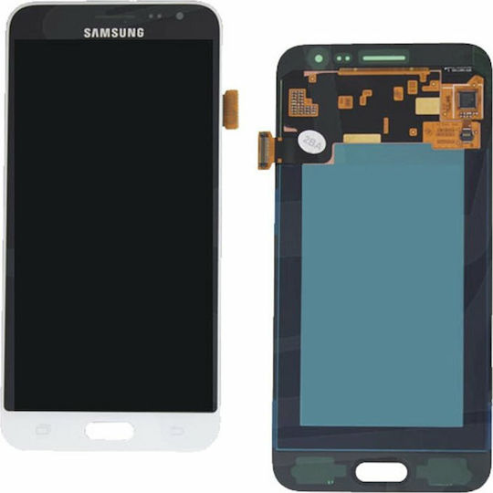 Samsung Screen with Touch Mechanism and Frame for SAMSUNG J320F Galaxy J3 (2016) (White)