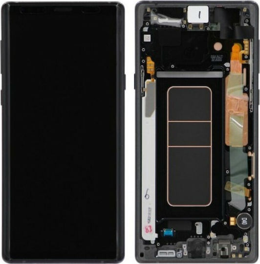 Samsung Οθόνη mit Touch-Mechanismus und Rahmen für Galaxy Note 9 (Schwarz)