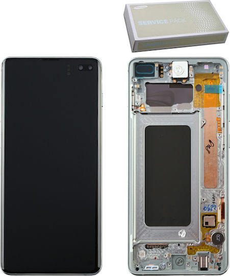 Samsung Οθόνη mit Touch-Mechanismus und Rahmen für Galaxy S10+ (Grün)
