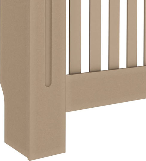 vidaXL Калориферен Капак от MDF Кафяв 112x19x81см