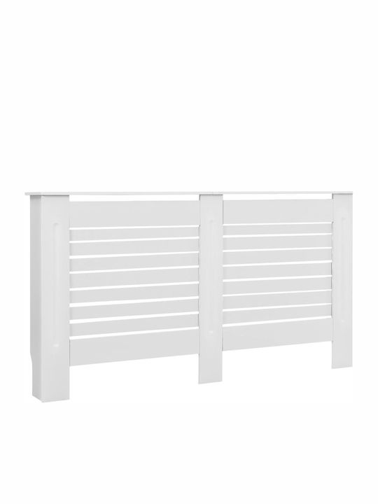 vidaXL Κάλυμμα Καλοριφέρ από MDF Λευκό 152x19x81.5cm