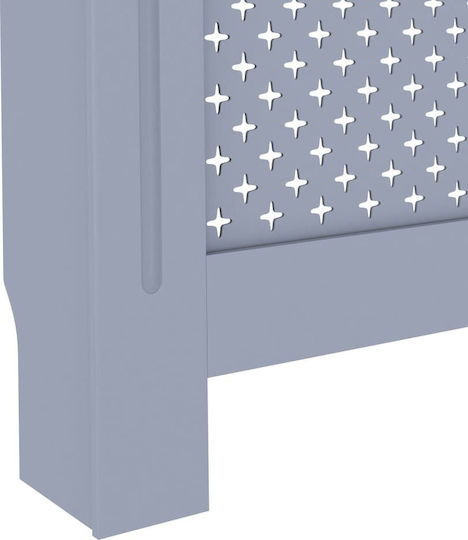 vidaXL Gray MDF Radiator Cover 112x19x81cm