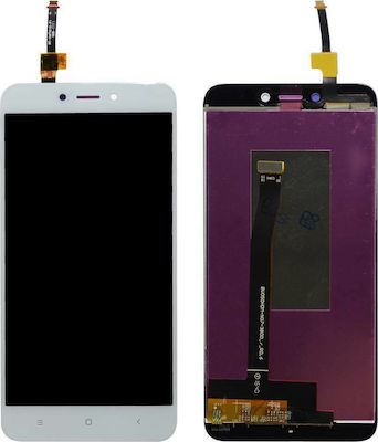 Mobile Phone Screen Replacement with Touch Mechanism for Redmi 4x (White)