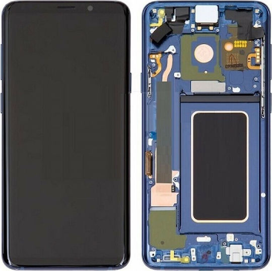 Samsung Screen with Touch Mechanism and Frame for Galaxy S9 (Blue)