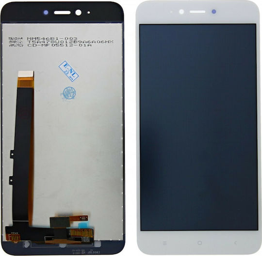 Οθόνη με Μηχανισμό Αφής για Redmi Note 5a Standard (Λευκό)