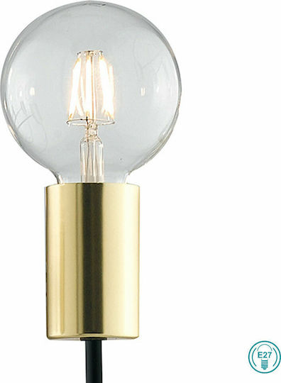 Fan Europe Axon Metal Table Lamp for Socket E27 with Transparent Shade and Black Base